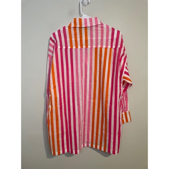 Revolve x Beach Riot Alexa Button Down Top in Sunshine Stripes Size Small/Medium - Picture 6 of 9